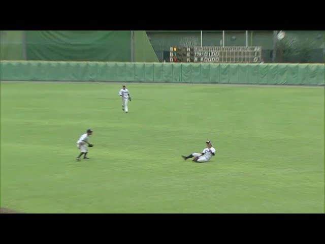 【ファーム】ライオンズ・鈴木 躊躇せずに前進で難しい打球をスライディングキャッチ!! 2018/9/12 L-S(ファーム)