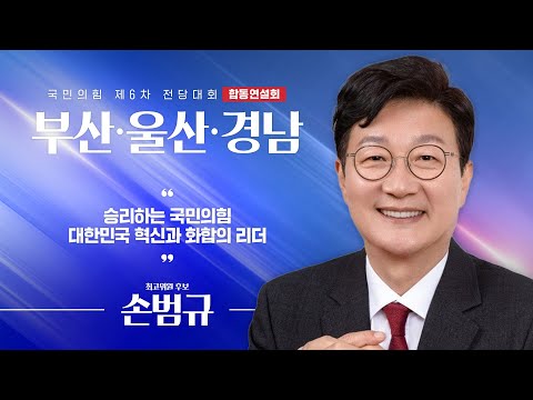 [제6차 전당대회 부산·울산·경남 합동연설회] 손범규 최고위원 후보자