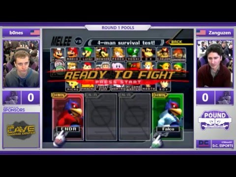 *Pound* 2016 - Melee Pools - Bones (Falco) vs. Zanguzen (Falco)