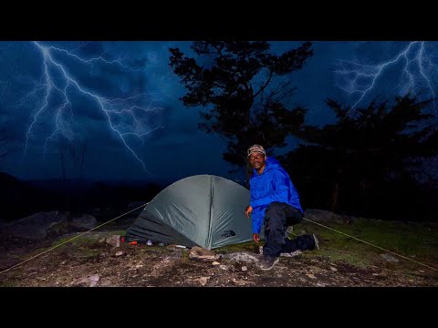 Solo Backpacking In A TORNADO On Alabama's Highest Mountain !!