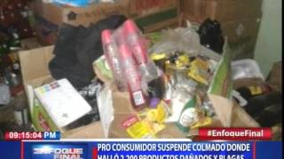 Pro Consumidor suspende colmado donde halló 2,200 productos dañados y plagas