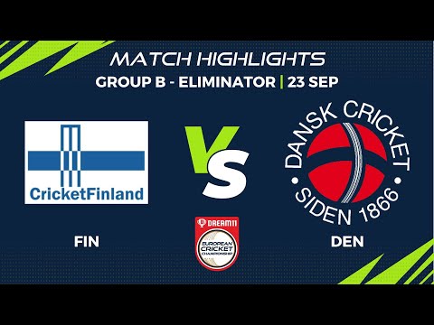 Group B, Eliminator - FIN vs DEN Highlights  Dream11 European Cricket Championship, 2022 | ECC22.046