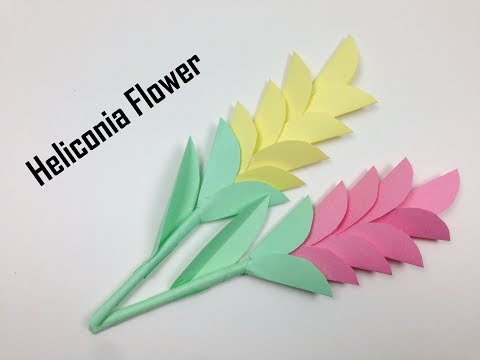 How to Make Easy Heliconia🌿 Paper Flowers - DIY | A Very Simple Heliconia 🌿 Flower for Beginners Video
