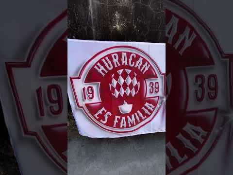 Bandera Huracán las Heras de Mendoza Con aerografía #Hlh #mza