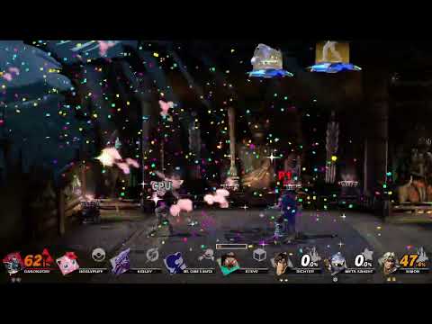 Ganondorf v Jigglypuff v Ridley v Game & Watch v Steve v Richter v MetaKnight v Simon on MishimaDojo