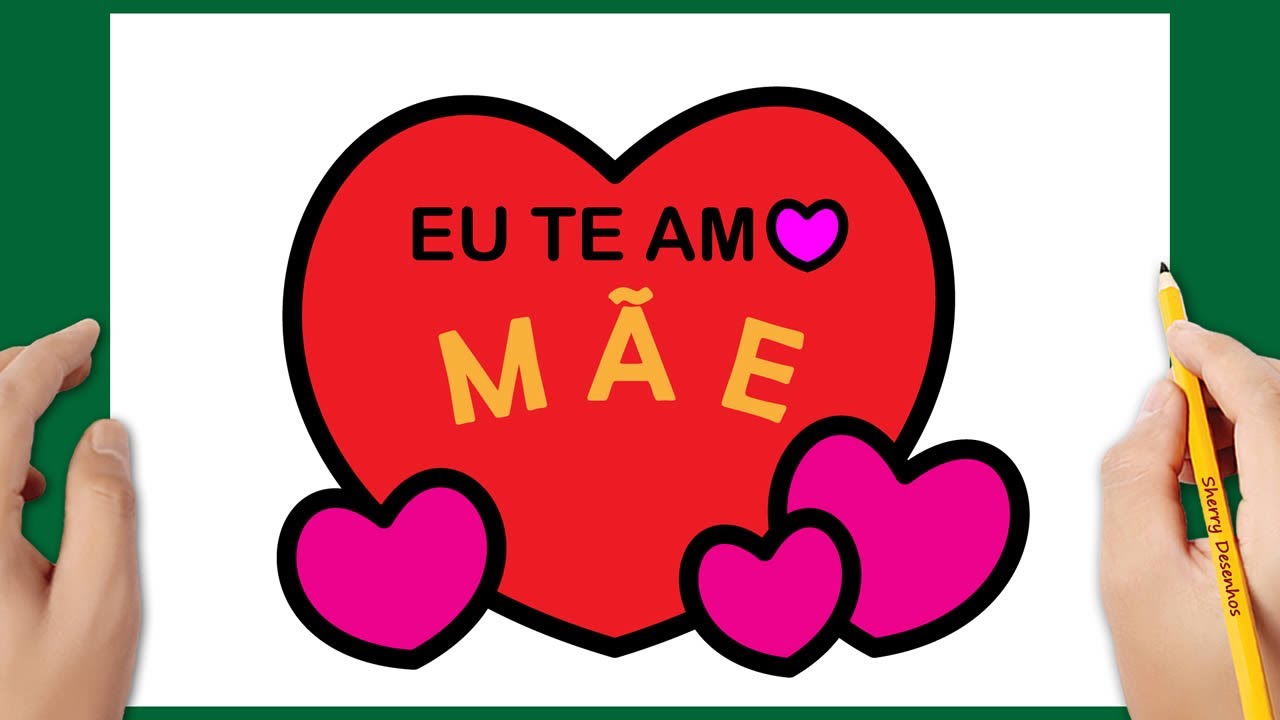 COMO DESENHAR UM CARTÃO PARA MÃE | Desenho do Dia Internacional da Mulher