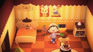 あつ森＃6 前回に引き続きサンリオ家具を使ってポムポムプリンの部屋を作ってみたよ！」「ポムポムプリン編」「あつ森」