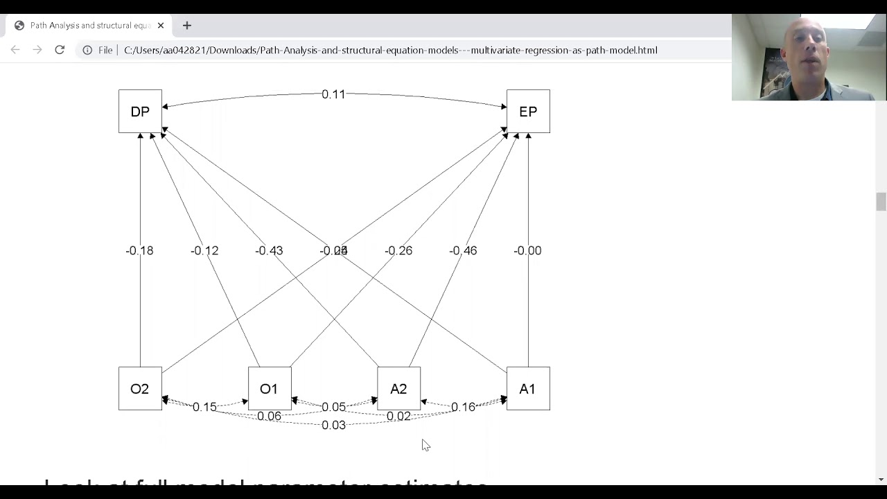 Path Analysis and structural equation models - multivariate regression as path model