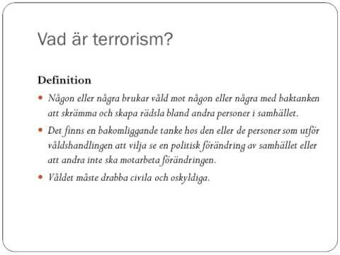 Terrorism