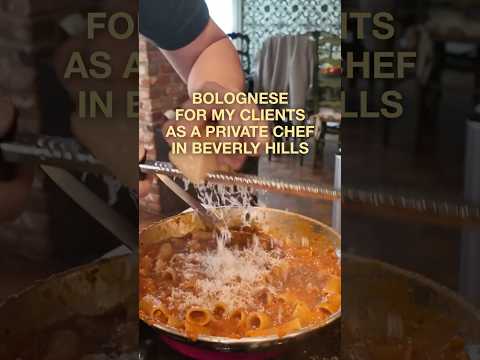 I made bolognese for my client as a private chef in Beverly Hills.