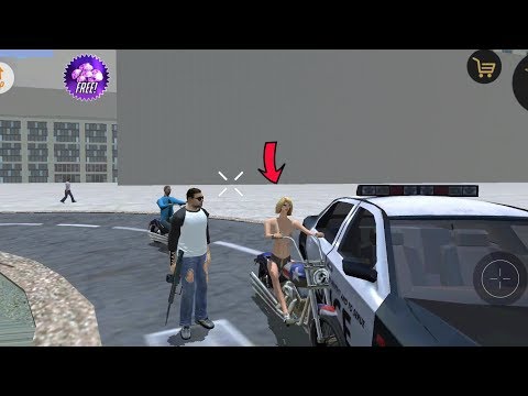 Real Gangster Crime 2 (Girl hit the Car With the Bike CAR) Machine Gun Destroyed Car Robot - HD