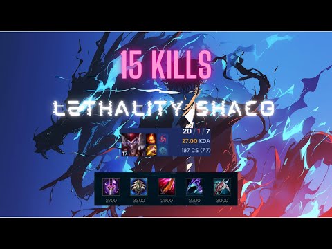15 kills Shaco Ranked Full Gameplay League of Legends
