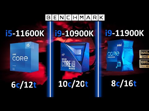 Intel i5-11600k vs i9-10900K vs i9-11900K / Test in 8 Games