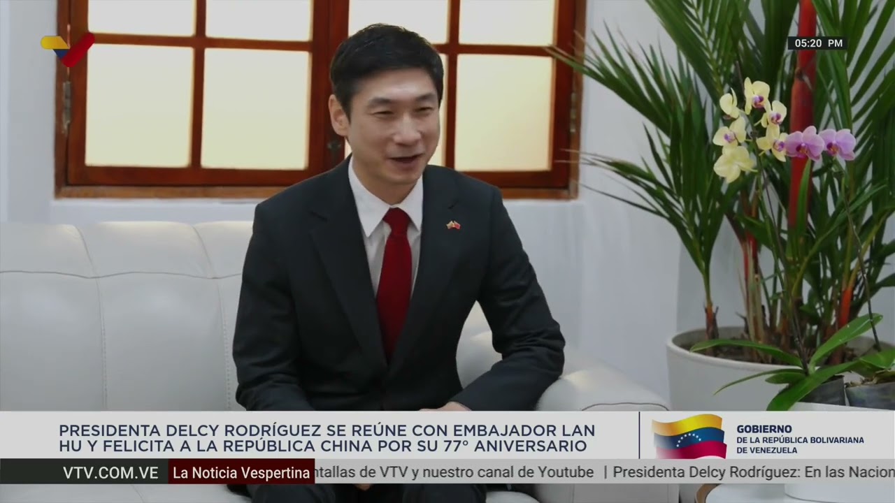 Delcy Rodríguez se reúne con embajador de China, Lan Hu, 30 septiembre 2026
