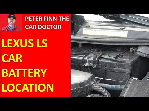 LEXUS LS car Battery location. Starting 12V battery. Years 2004 to 2020