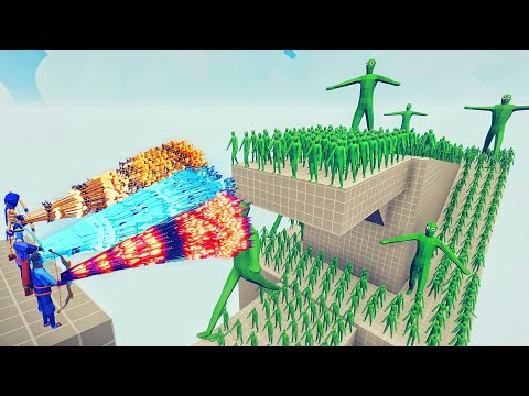 100x ZOMBIE ARMY+ GIANT ZOMBIE vs 3x EVERY GOD  - Totally Accurate Battle Simulator TABS
