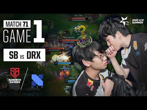 SB vs DRX | Match71 Game1 H/L | 2020 LCK Summer