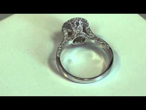 1.82CT Round D VVS Diamond 14k Gold Engagement Ring