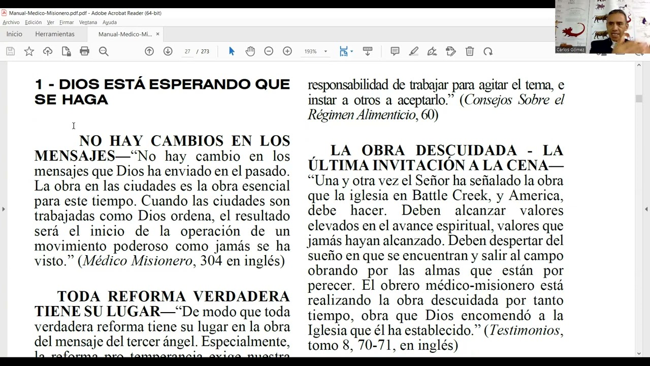 PRESENTE Y FUTURO DE LA OBRA MEDICO MISIONERA GENUINA