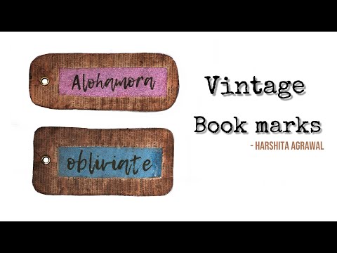DIY Vintage Bookmark tutorial | Harry Potter Theme | How to make bookmarks |