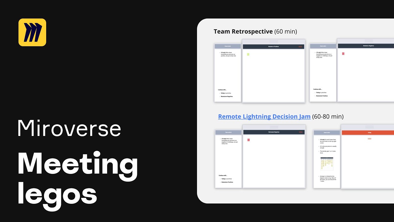 Meeting Legos: Streamline Your Meetings with this #Miroverse Template