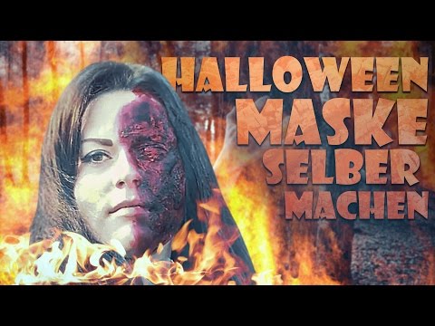 Halloween Make up Maske - Verbranntes Gesicht / Two-Face | selbst machen DIY