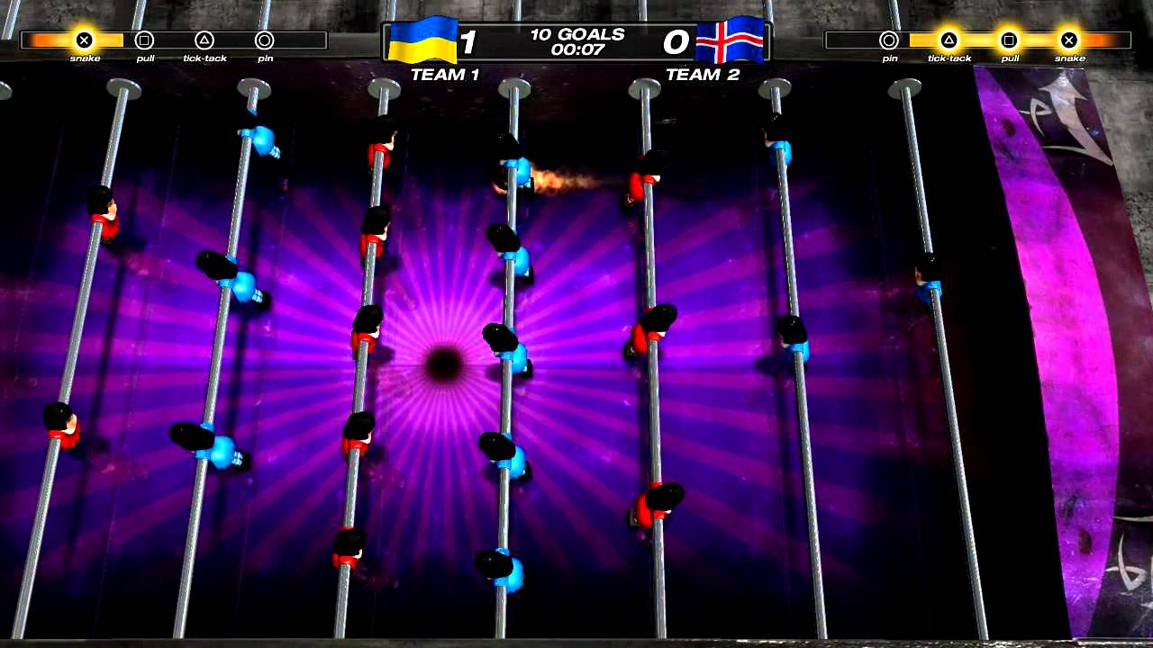 Foosball 2012: Single-player and Multiplayer Options