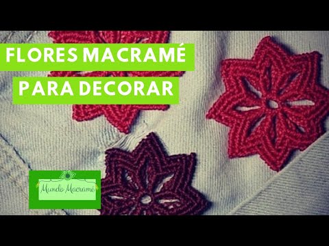 Customizar ropa con flores de macramé
