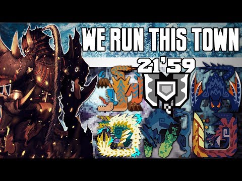 MHW: Iceborne - Tigrex, Nargacuga, Zinogre, Brachydios, Glavenus | Solo [21'59] Charge Blade