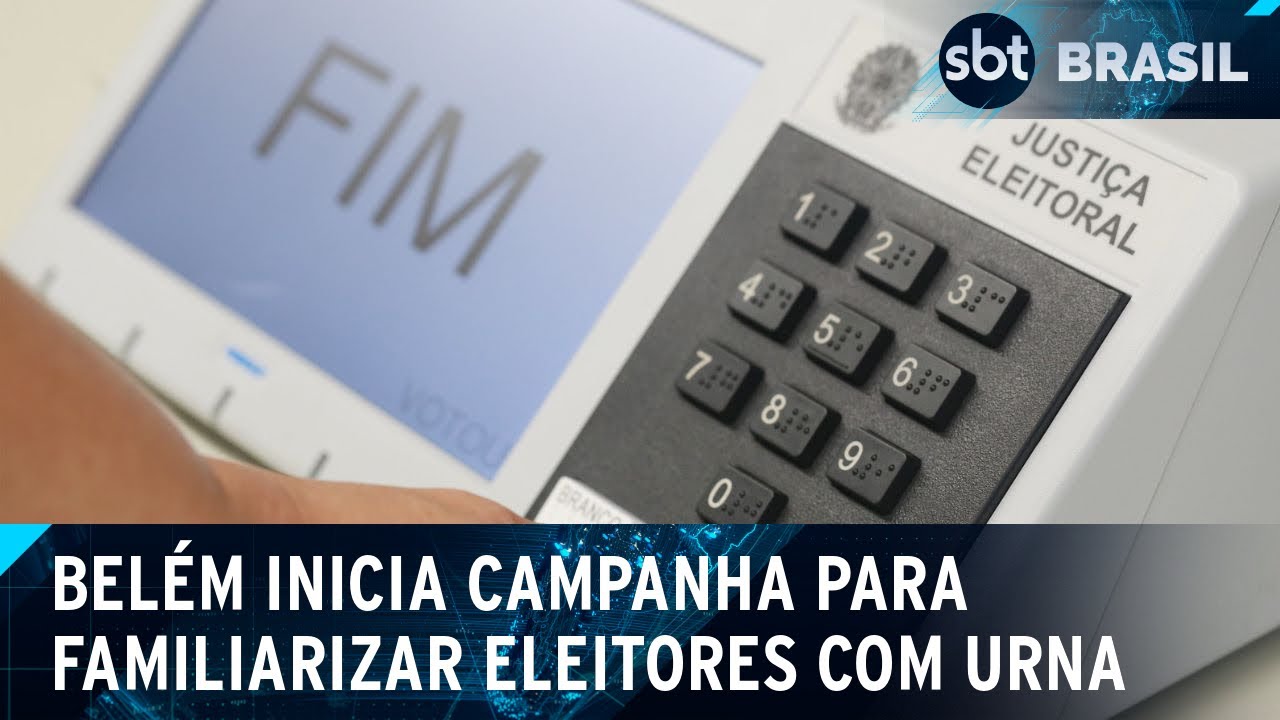 TSE incentiva eleitores de Belém a praticarem o uso da urna eletrônica | SBT Brasil (07/09/24)