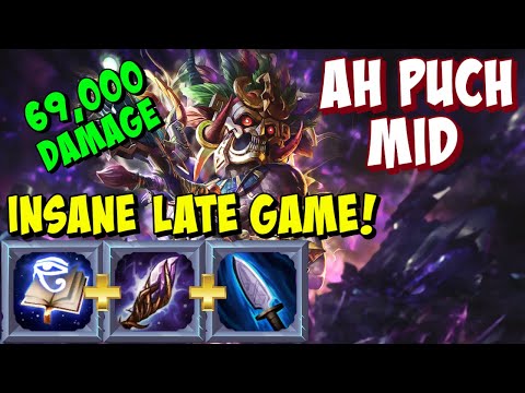 YOU NEED THIS CRAZY DAMAGE MID AH PUCH BUILD SMITE SEASON 9