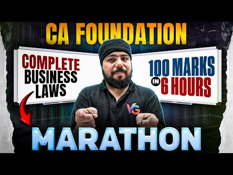 Complete Business Laws Marathon | CA Foundation Jan 2026 | 100 Marks in 6 Hours | CA Gurpreet Singh