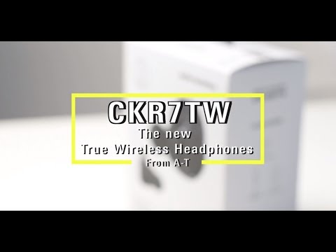 Audio-Technica ATH-CKR7TWGY belaidės TWS ausinės, Pilkos spalvos video