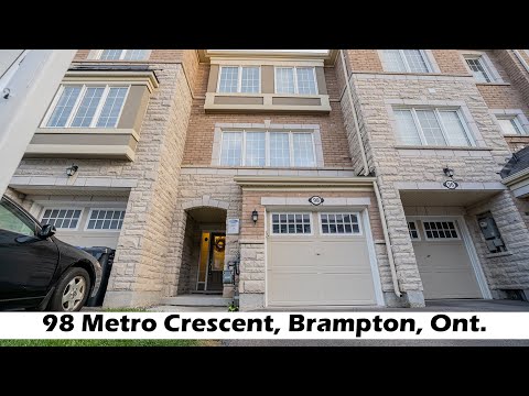 98 Metro Cres Brampton - Stacked Town House for Sale