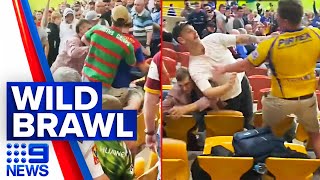 Police step in as ‘disgraceful’ crowd brawl erupts at Magic Round | 9 News Australia