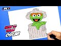 How To Draw Oscar The Grouch From Sesame Street