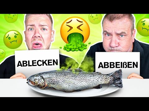 ABLECKEN oder ABBEIßEN Challenge (mit Papa)