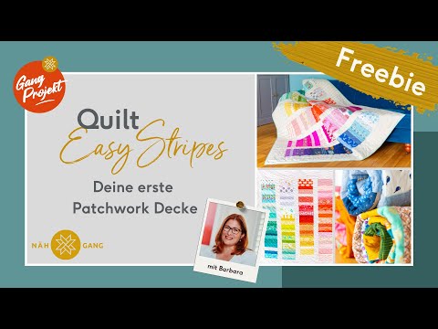 Nähe Deine erste Patchwork Decke! FREEBIE!