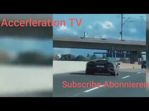 Illegales Autorennen A66 Bei Frankfurt (Lamborghinis und Porsche)