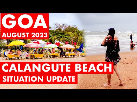 Goa | Calangute Beach - August 2023 | Shacks, Watersports, Shopping | Goa Vlog | Calangute Market