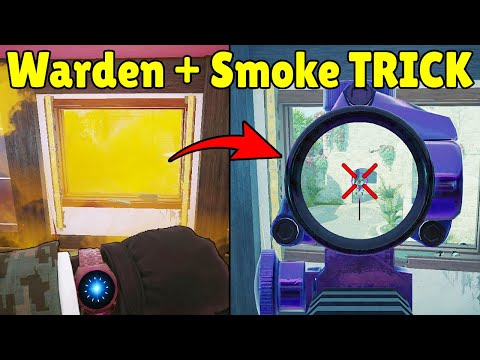 The 1 MILLION IQ [ Warden + Smoke ] TRICK | 0.001% Chance Moments - Rainbow Six Siege