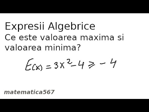 Ce este valoarea minima si valoarea maxima a unei expresii ?