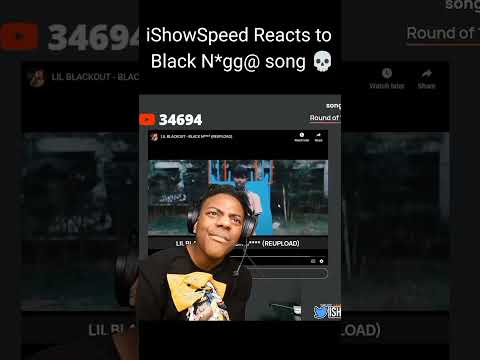 iShowSpeed Reacts to Racist song Black n*gga 💀 #ishowspeed #meme #memes #song #black #shorts #funny