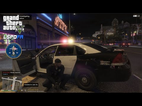 GTA V - LSPDFR 0.4.6 - LSPD/LAPD - Security Guard Need Assistance/Shots Fired - 4K