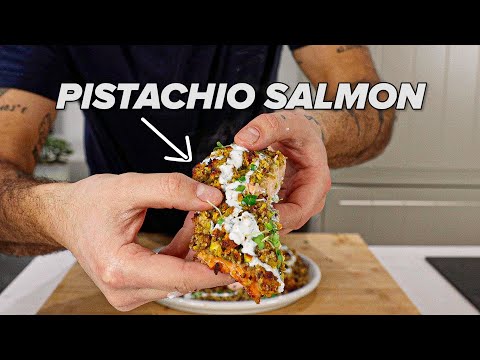 Healthy Baked Salmon Recipe - With PISTACHIO Crust!