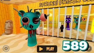 Scary Sprunki's Barrys Prison Run Gameplay 589 Roblox