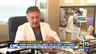 Warm weather bad news for allergy sufferers