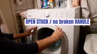 HOW to OPEN STUCK washing machine door / no broken handle