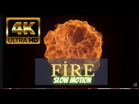 Fire Spreading over Glass in Slow Motion -  4K with Music