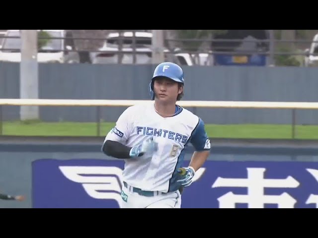【ファーム】完璧に捉えた!! ファイターズ・淺間大基 右中間へ特大のホームラン!!  2024年6月25日 北海道日本ハムファイターズ 対 読売ジャイアンツ